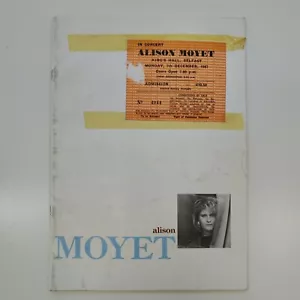 Alison Moyet Original Concert Program & Concert Ticket 1987 Kings Hall Belfast - Imagen 1 de 14