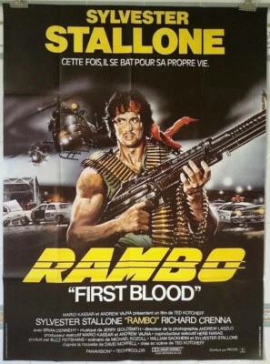 RAMBO - FIRST BLOOD (1982) SYLVESTER STALLONE - 47x63 - TOLLES ARTWORK - Bild 1 von 4