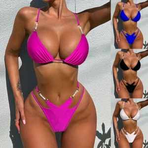 UK Women Push Up Beach Bikini Set Bra Thong Bathing Swimsuits Underwear Swimwear - Picture 1 of 23