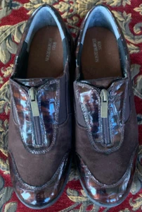 Ros Hommerson Brown Suede & Patent Leather Up Shoes Size 8M - Picture 1 of 7