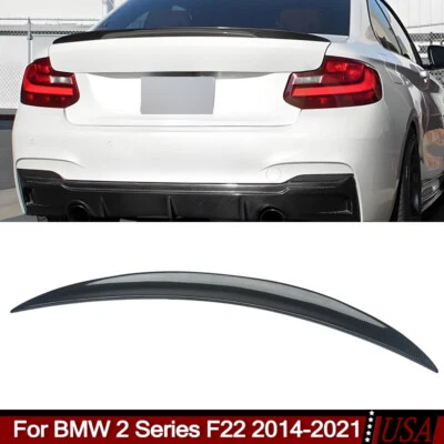 Fits BMW F22 M240i F87 M2 14-21 M Performance Trunk Spoiler Wing Lip Carbon Look Foto 1 de 4