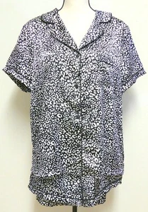 TART INTIMATES Women's BLACK & WHITE Silky Top & Short PAJAMA SET - XL - Picture 1 of 3