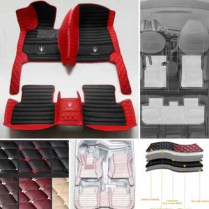 For Maserati Car Floor Mats Auto Carpets Waterproof Custom Front & Rear Rugs  - Foto 1 di 41