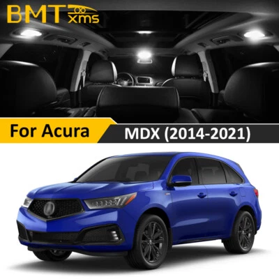 Комплект из 14 белых внутренних светодиодных ламп Canbus для Acura MDX 2014-2021 годов выпуска - Изображение 1 из 4
