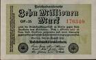 1923 Germany Weimar Republic  10.000.000 / 10 million Mark Banknote