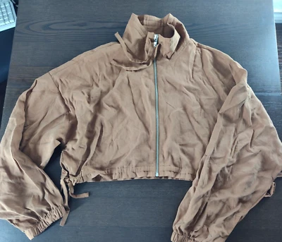 Chaqueta corta para mujer Forever 21 ámbar manga larga talla L cremallera completa Foto 1 de 4