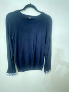 NEU J CREW 100% MERINOWOLLE PULLOVER M MARINE LANGARM - Bild 1 von 6