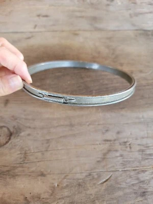 Vintage 6 Inch Metal Cork Lined Embroidery Hoop Tension Wheel Embroidery USA  - Image 1 of 4