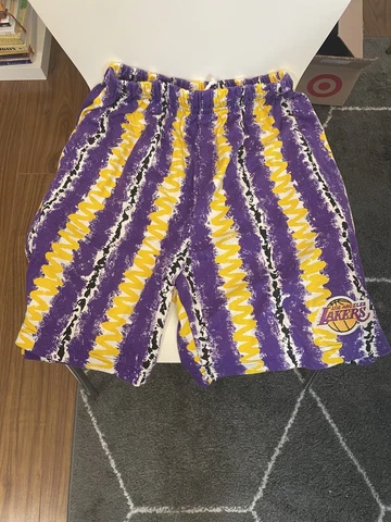 VINTAGE 90s LOS ANGELES LAKERS NBA BOB LANIER STARTER SHORTS KOBE Rare Cover