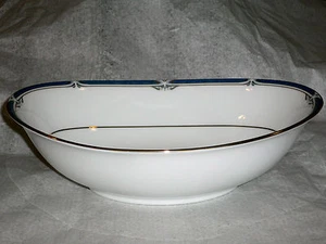NORITAKE IMPRESSION CHINA P576 W/ GOLD TRIM  10" OVAL SERVING BOWL    RARE - Picture 1 of 5