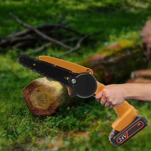 6'' Electric Chainsaw Cordless Battery Rechargeable Wood Cutter Saw Chain Saws - Picture 1 of 16