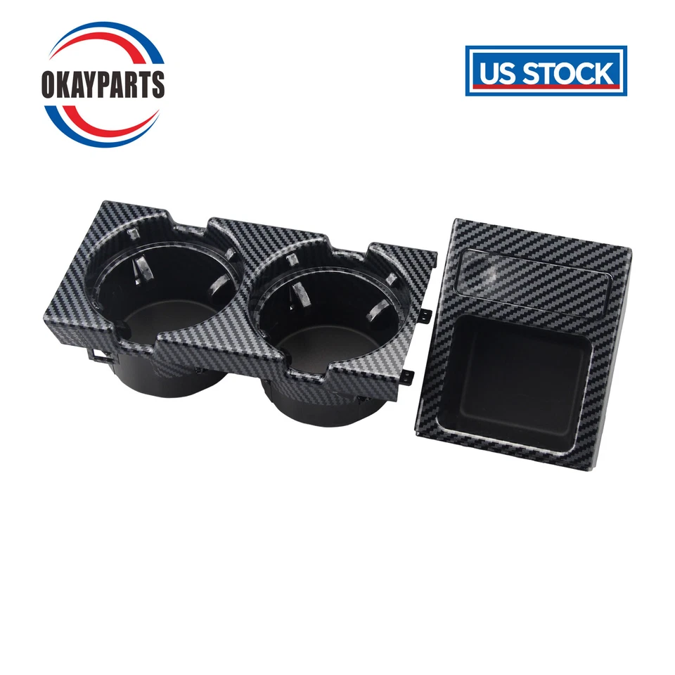 Carbon Fiber Console Cup Holder For BMW 320i 323i 325i 330i 98-07 51168217957 - Image 1 of 4
