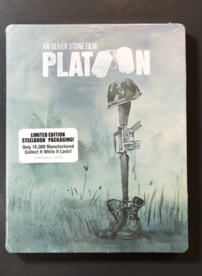 Platoon [ Limited Edition STEELBOOK ] (Blu-ray Disc) NEW Foto 1 de 4