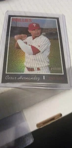 CESAR HERNANDEZ 2019 Topps Heritage BLACK CHROME Refractor #'d /70 THC-288 SP - Picture 1 of 2