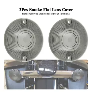 Smoke Turn Signal Light Lens Cover For Harley Touring Road Electra Glide 86-2023 - Foto 1 di 14