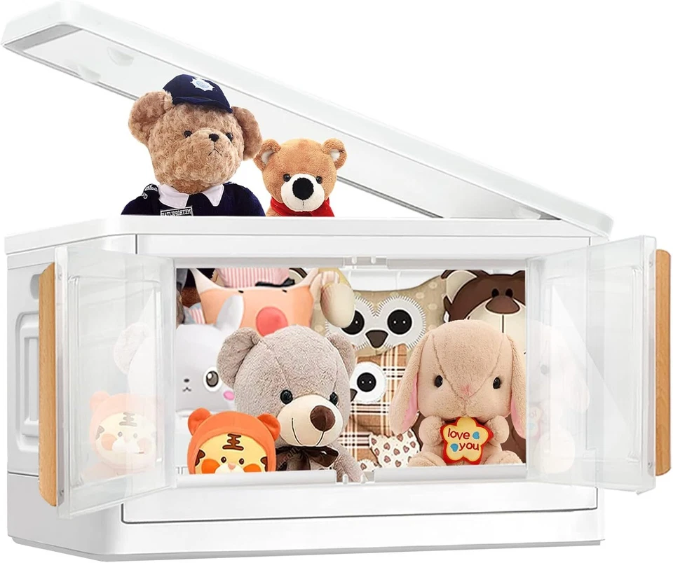 Collapsible Storage Bins with Lids 8.4Gal Stackable Fold Storage Box with Wheels - Image 1 of 3