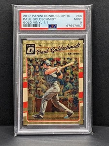 2017 Optic Paul Goldschmidt Gold Vinyl Superfractor 1/1 PSA 9 *MINT* Donruss
