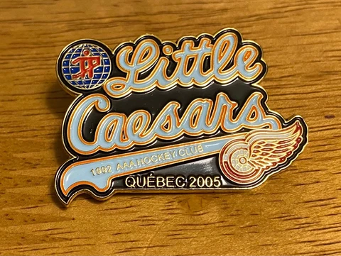 LITTLE CAESARS RED WINGS DETROIT MINOR HOCKEY PIN Cover