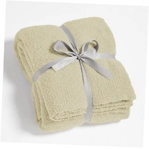 Super Soft Knit Throw Blanket Throw Size - Throw/Travel(50"x60") Beige - Picture 1 of 7