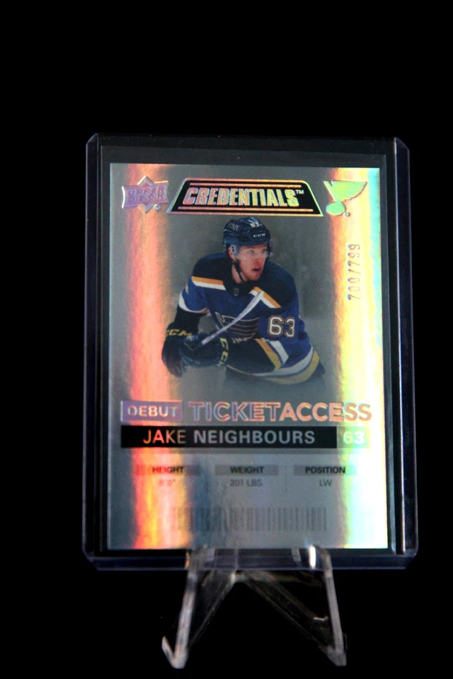 2021-22 UPPER DECK CREDENTIALS DEBUT TICKET ACCESS #115 JAKE NEIGHBOURS 700/799 - Image 1 of 2