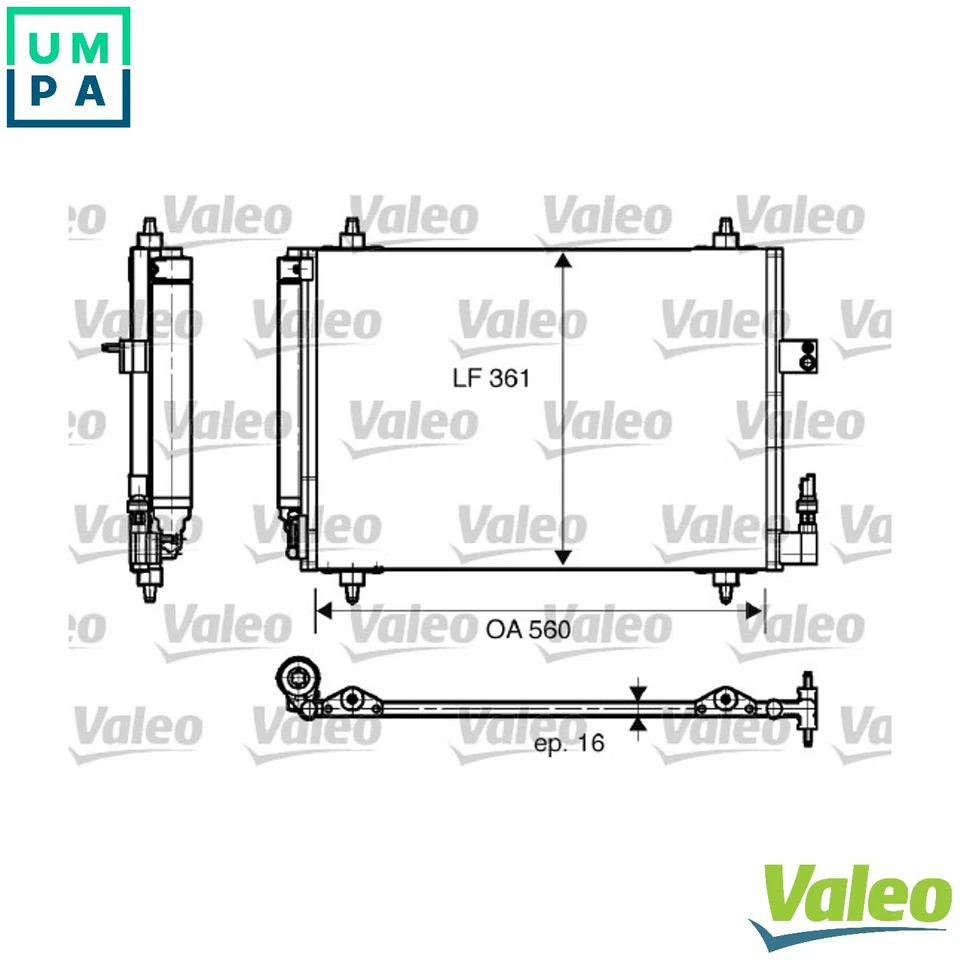 CONDENSER AIR CONDITIONING 817824 FOR PEUGEOT CITROEN C5/II/Break C63FY 2.2L 407 - Image 1 of 4