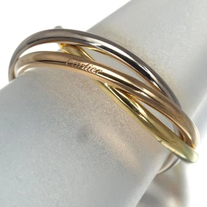 Auth Cartier Ring Trinity 3color XS EU48 18K 750 Yellow White Rose Gold - Picture 1 of 4