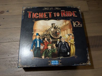 Ticket to Ride 10th Anniversary Edition Board Game – USED/COMPLETE - Image 1 of 4