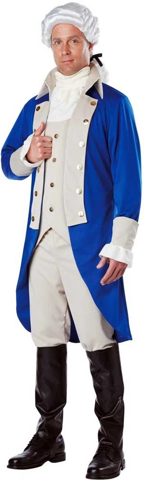 George Men Washington Costume Coat Vest Knickers Patriotic Halloween 01535 - Image 1 of 1
