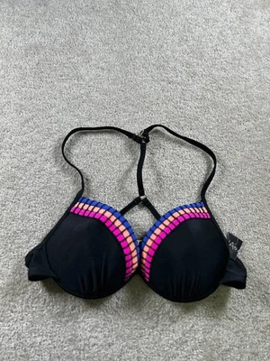 California Waves Women's Swimwear Bikini Top Black Large Nylon Padded - Image 1 of 4