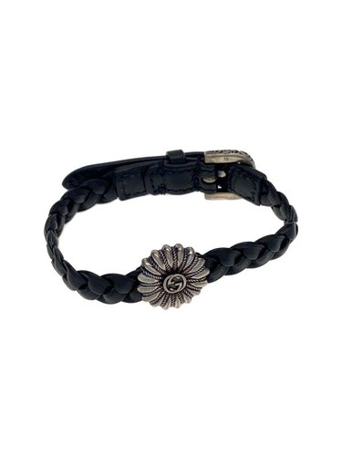 GUCCI bracciale pelle nero donna
