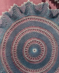 Vintage 1950's Ruffled Doily Crocheting Pattern WEDDING RING 13"  - Picture 1 of 1