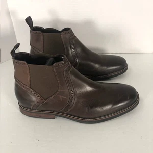 Nunn Bush Kore Otis Chelsea Boots Herren 13M Braun Leder Einfache Zehe Memory Foam - Bild 1 von 10