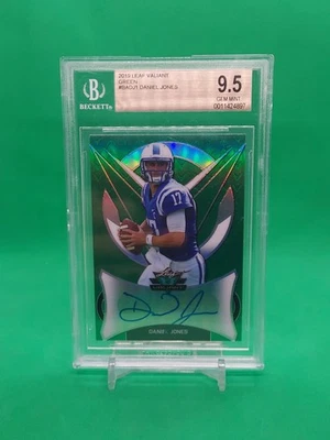 2019 Leaf Valiant Daniel Jones #BA-DJ1 Green /75 Auto Rookie GIANTS COLTS - Image 1 of 3