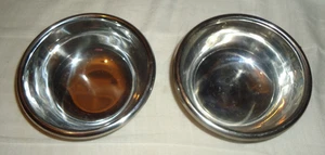 2 Vintage Edelstahl Schüsseln - gestempelt TRF 2,56 - 141g - Bild 1 von 8