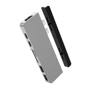 HyperDrive Duo 7-in-2 USB-C Hub Adapter für MacBook Pro Air Thunderbolt 3 Silber - Bild 1 von 11