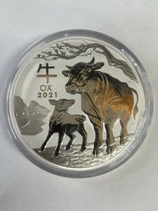 2021 Lunar Year of the OX 1 Kilo 9999 Silver $30 Coin In Capsule - Picture 1 of 2