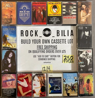 ALL $5 80's-90's ROCK POP BUY 5 & GET FREE SHIPPING BUILD YOUR CASSETTE TAPE LOT - Image 1 of 3