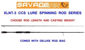 NEW SAVAGE GEAR CCS XLNT 3 SPIN ROD 2pc GAME SEA FISHING PREDATOR LURE SPINNING - Picture 1 of 1