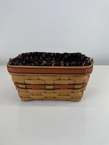Vintage Longaberger Boo Basket Pumpkin Halloween Jack-o-lantern 1994 W/ Liner Cover