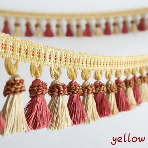 Curtain Tassel Edging Sewing Trims Upholstery Fabric DIY Cushion Decor Home Long - Picture 1 of 9