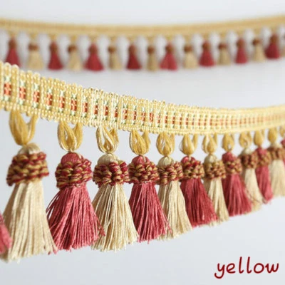 Curtain Tassel Edging Sewing Trim Upholstery Fabric DIY Craft Cushions Decor 1M - Image 1 of 3