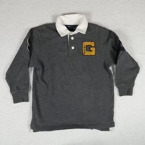 Gap Kids Polo Size Medium (8) Gray Long Sleeve SF - Picture 1 of 17
