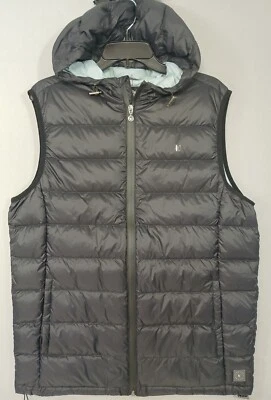 Linksoul 背心女式中号灰色全拉链尼龙松饼连帽高尔夫 LPGA — 第 1/4 张图片