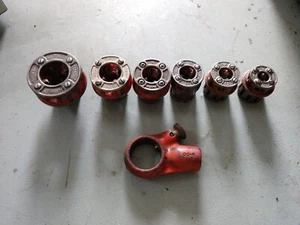 Ridgid 00-R Ratcheting Pipe Threading Tool W/6 Dies 1/8" 1/4” 3/8" 1/2” 3/4” 1" - Picture 1 of 10