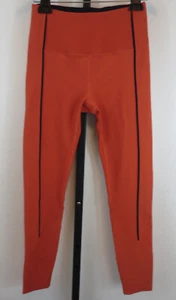 Zyia Ribbed Premium 7/8 Leggings Womens Size 8-10 Orange - Picture 1 of 9