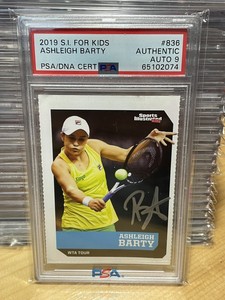 PSA 9 Auto ASHLEIGH BARTY ROOKIE SI Sports Illustrated for Kids WTA