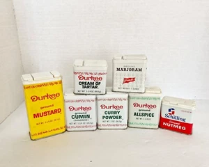 Vintage Durkee Spice Tins Containers Schilling Frenchs - Picture 1 of 2