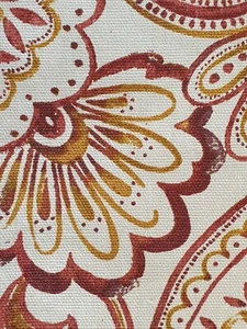 Tablecloth & Runner Cynthia Rowley Paisley Cream Traditional 100% Cotton Dining - Picture 1 of 8
