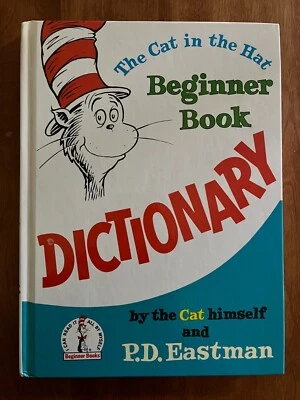 Vtg THE CAT IN THE HAT Beginner Book DICTIONARY ~ P.D. Eastman ~ 1964 HC - Image 1 of 4
