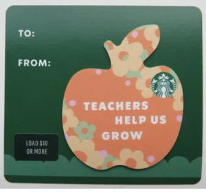 Neu - OOP - STARBUCKS-KARTE ""LEHRER HELFEN UNS ZU WACHSEN"" 2022 #6216 APPLE 🙂 🙂 🙂 - Bild 1 von 3
